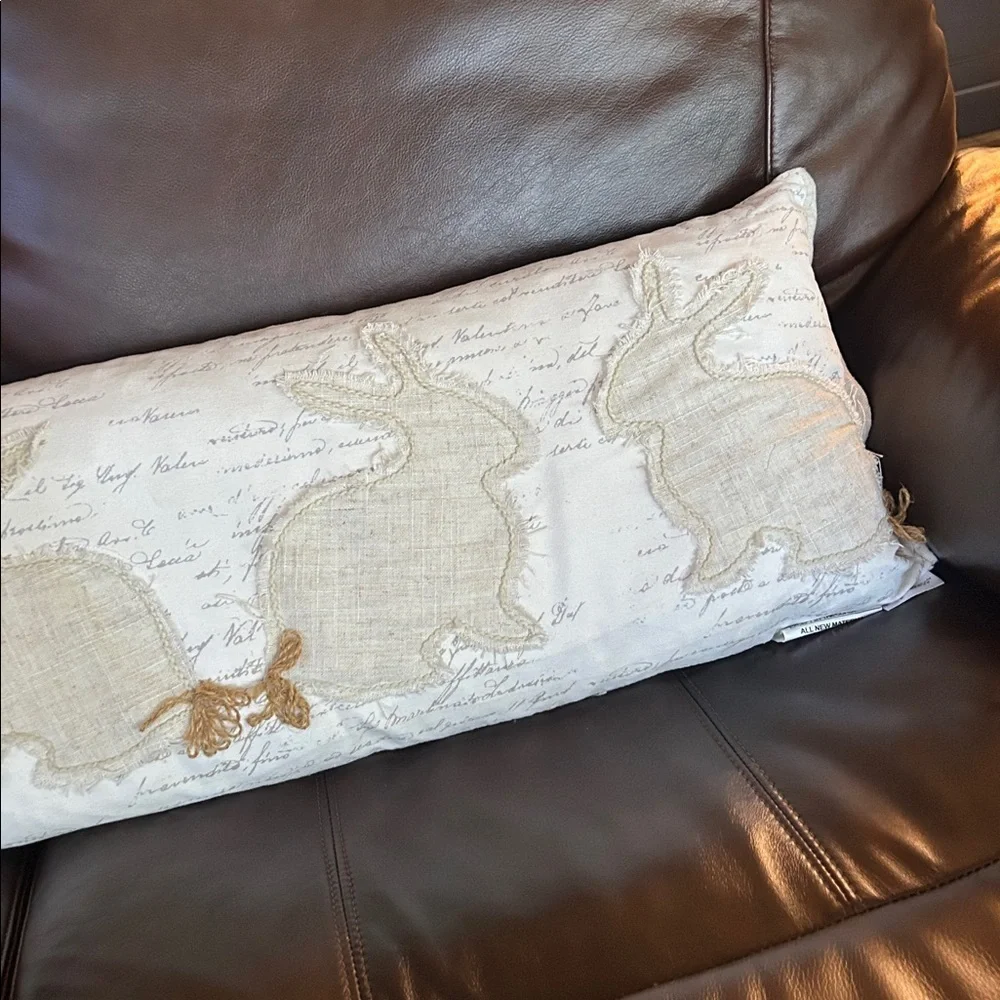 Decorative Pillow with Bunny Design